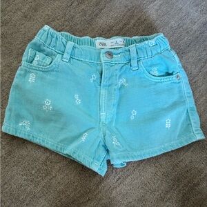 Zara toddler shorts with embroidery